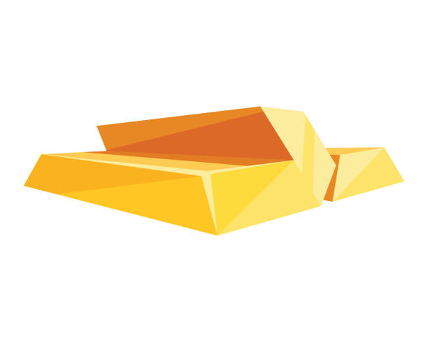 istock Gold bars icon for web, games, applications in cartoon style. Financial concept, banking business, prosperity, treasure symbol. Vector isolated object on white background 1410014573