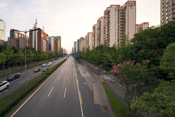 istock Sunny financial city and Bridge 1410015232