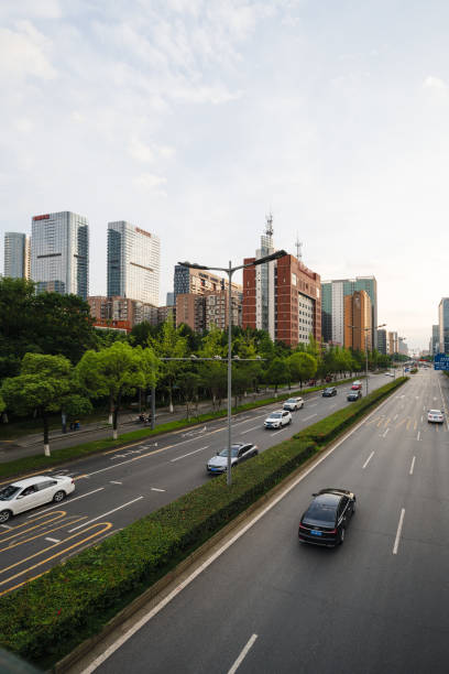 istock Sunny financial city and Bridge 1410015237