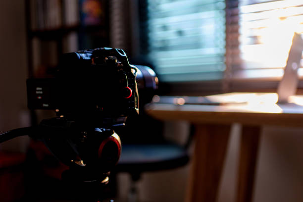 istock Behind the scene concept, Video Production Camera social network live recording which has interview session of contest 1410016044