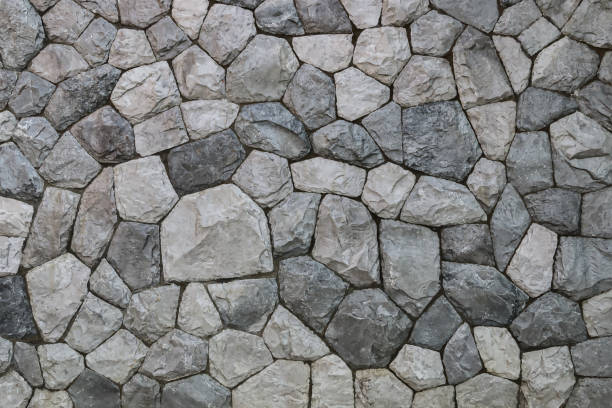 ilustraciones, imágenes clip art, dibujos animados e iconos de stock de diseño de pared de piedra para patrón y fondo, ilustración vectorial - stone brick pattern concrete