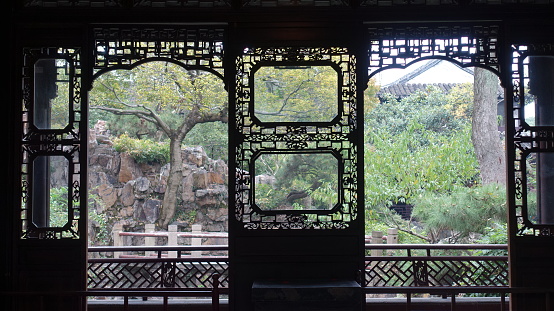 Ancient Chinese garden in Suzhou