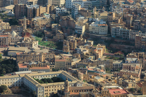 Panoramic View to the Roofs of Oran Old Town Panoramic View to the Roofs of Oran Old Town, Algeria oran algeria photos stock pictures, royalty-free photos & images
