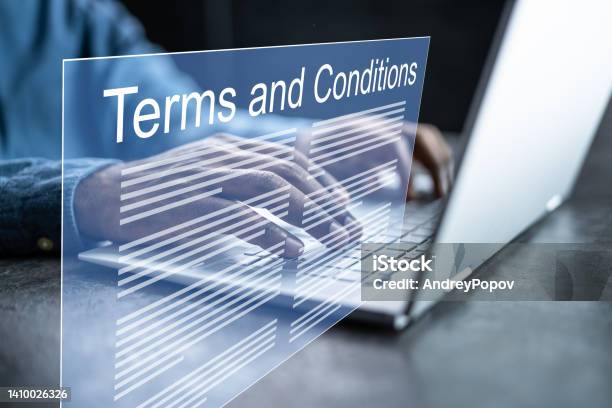 Internet Online Service License Contract Stock Photo - Download Image Now - Terms And Conditions, Contract, Disclaimer