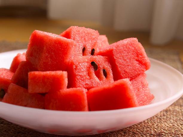 istock Sliced water melon in a plate 1410030823