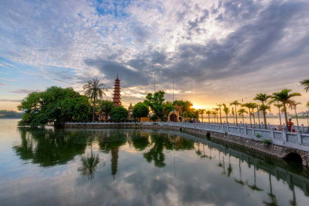 istock Sunset at Tran Quoc Pagoda in West Lake, Hanoi 1410036005