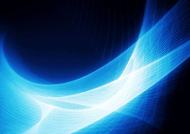 istock Illustration of digital blue light wave with technology concept 1410038350