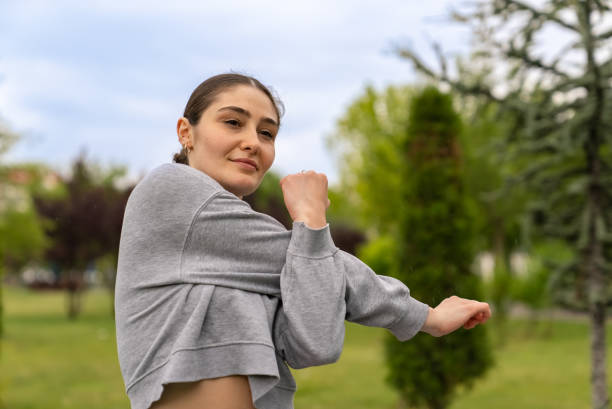istock Young women stretching muscles 1410039975