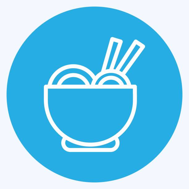 istock Icon Ramen. suitable for Japanese symbol. blue eyes style. simple design editable. design template vector. simple illustration 1410041598