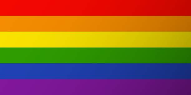 pride lgbtq + regenbogenflagge. vector design illustratoin - pride month stock-grafiken, -clipart, -cartoons und -symbole