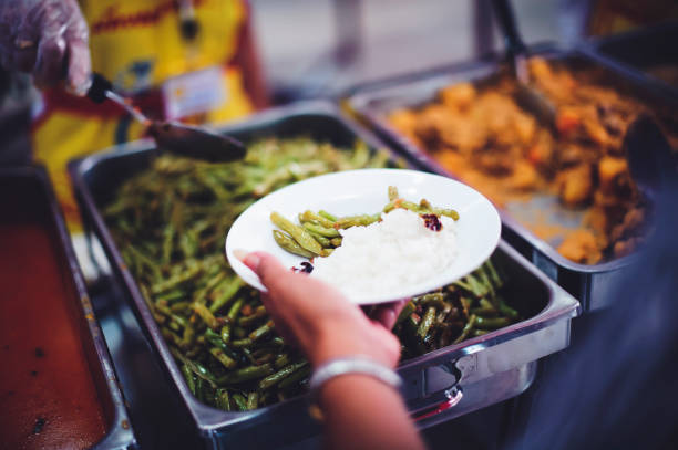 istock Free food donation to the poor 1410045222