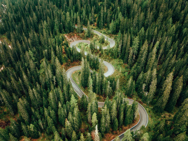 istock winding road aerial view 1410052757