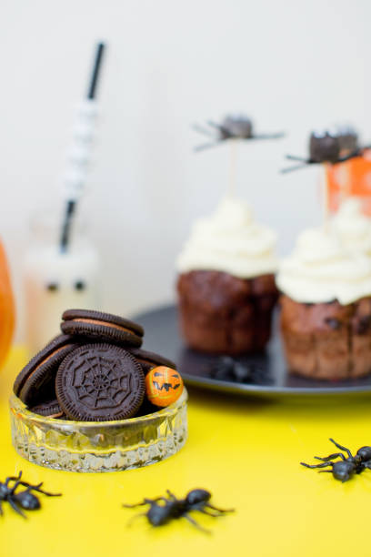 istock Halloween food candy bar and decorations 1410053448