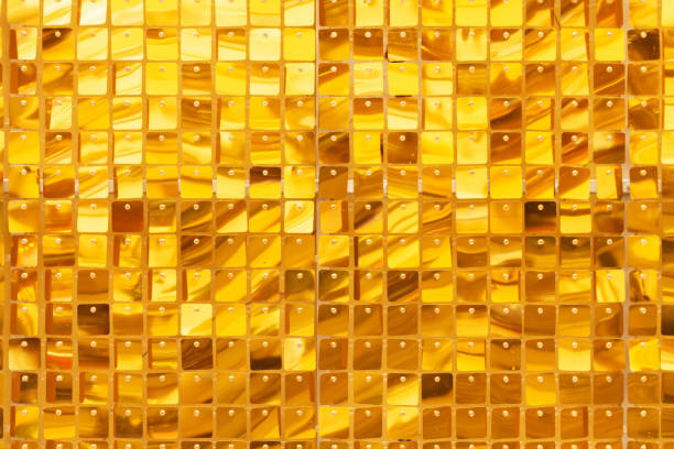 istock Abstract golden shining square mosaic background 1410056154