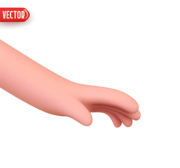 istock Hand human gesture beret. Realistic 3d design In cartoon style. Icon isolated on white background. Vector illustration 1410057720