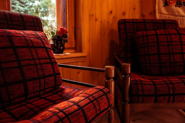 istock Two red armchairs in the corridor 1410060110