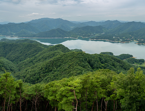 Cheongpung Lake near Jecheon city in Chungcheongbukdo province in South Korea