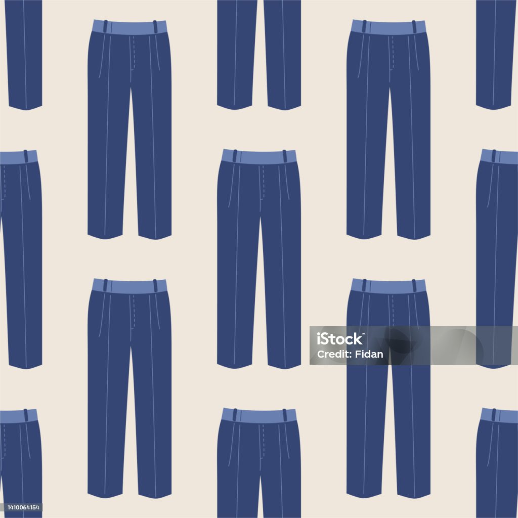 Polyester Pants Vector Seamless Vector Pants Pattern Stylish Trousers Fashion Garment ...