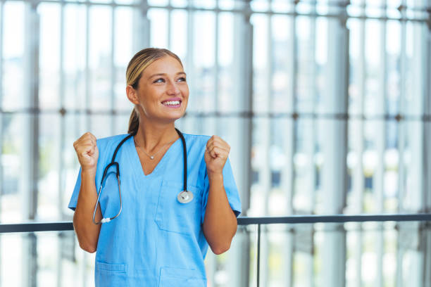 istock Cheerful happy medical nurse 1410064476
