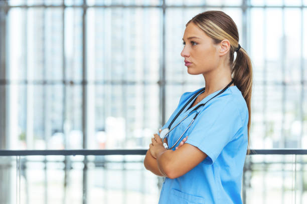 istock Confident medical student wearing medical scrubs 1410064502