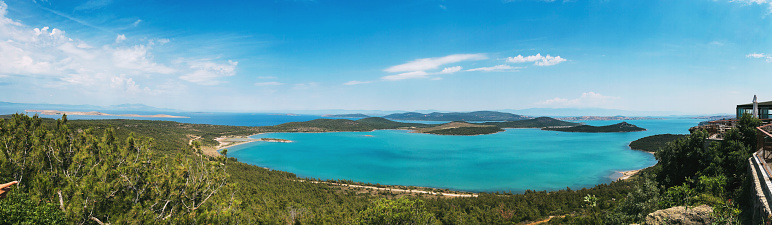 Panoramic landscape of Ayvalik from Seytan Sofrasi