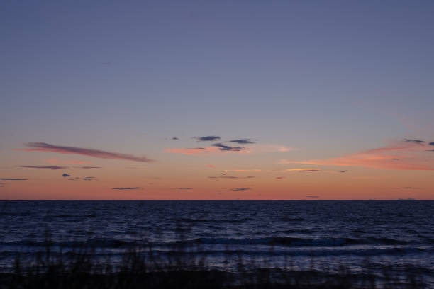 Sunset on the Baltic Sea in Poland.