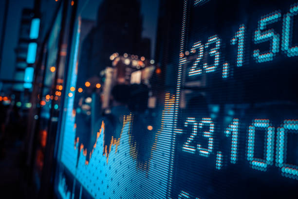 istock Display stock market numbers 1410071449