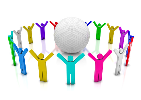 Teamwork with Golf Ball
