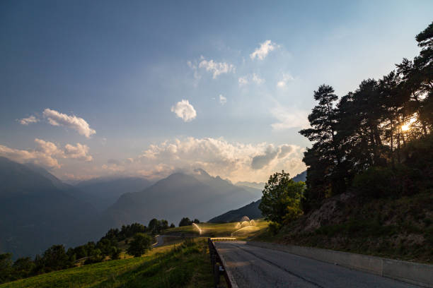 istock Summer sunset in the mountains of Valle d'Aosta 1410078516