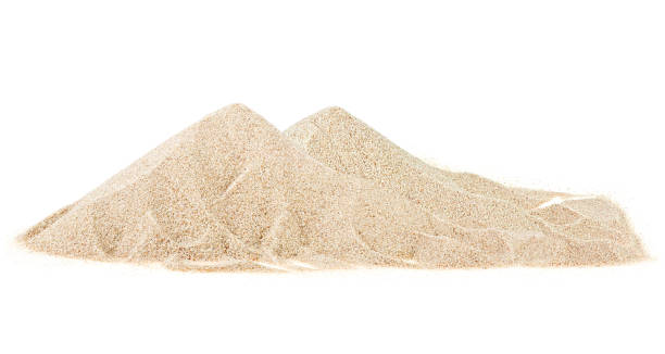 istock Desert sand pile isolated on a white background. Sand dunes. 1410080424