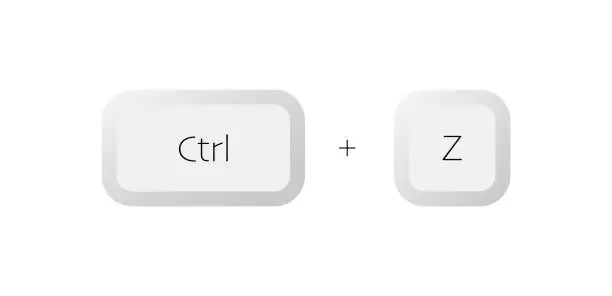 Vector illustration of Combination of keyboard buttons CtrlZ