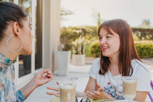 istock Lesbian couple chatting in the afternoon 1410088294