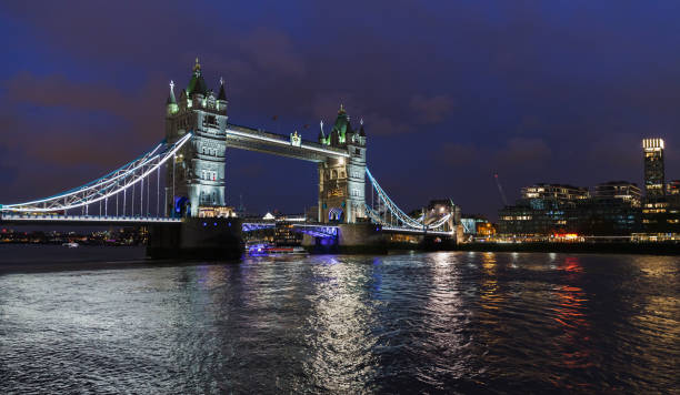istock London city at night, illuminated Tower Bridge 1410089313