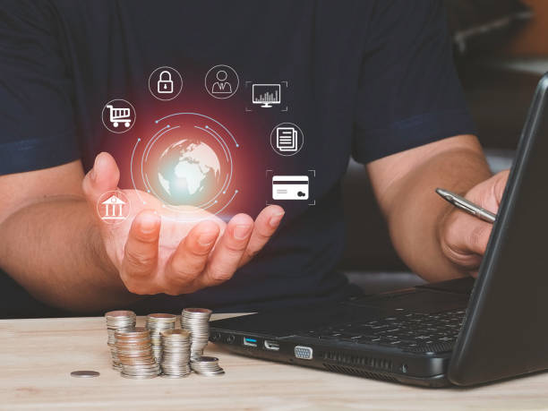 istock networking and internet service concept. Corporate business technology. man showing virtual screen with cloud computing diagram. Cloud technology. Data storage. 1410089931