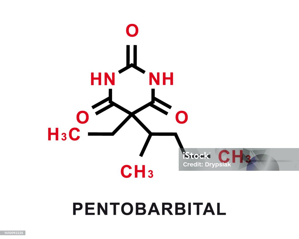 Pentobarbital Chemische Formel Pentobarbital Chemische Molekülstruktur