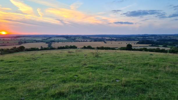 istock gorgeous and beautiful Sunset Scene at British England Landscape 1410104509