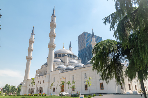 Great Mosque of Tirana or Namazgah Mosque in Tirana, Albania.