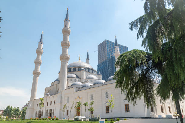 Great Mosque of Tirana or Namazgah Mosque in Tirana, Albania. stock photo