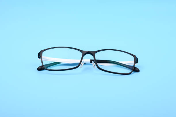 istock Fashion glasses isolated on blue pastel background. 1410109049