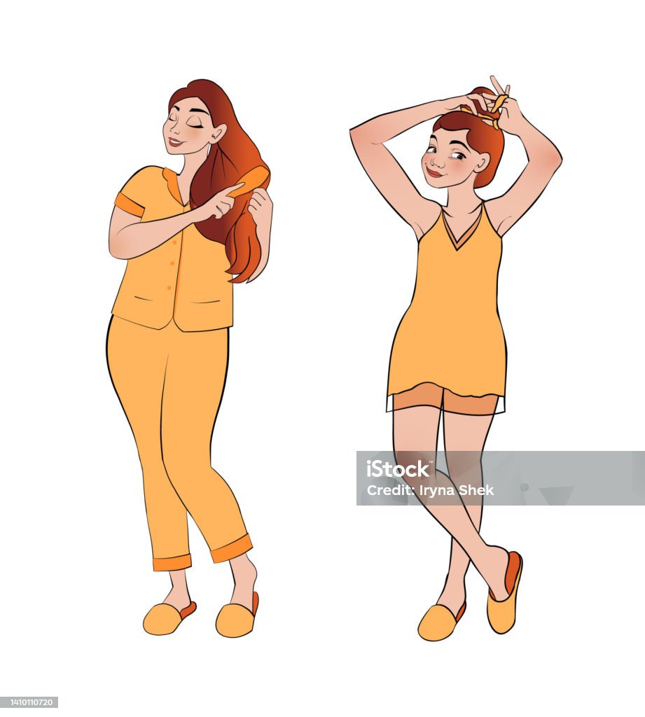 Daily Routine Woman Making Hairstyle By Comb Stock Illustration - Download  Image Now - Adult, Adults Only, Bathroom - iStock