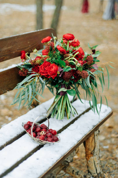 istock wedding rings among the frozen cherries 1410117129