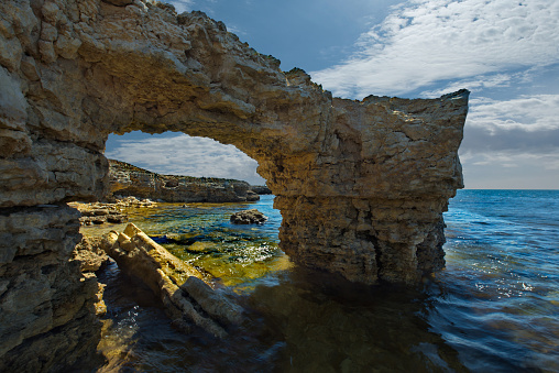 The famous Grotta della Poesia, province of Lecce, in the Salento region of Puglia, southern Italy.