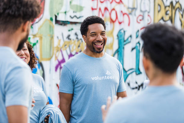 istock Coworkers are excited to volunteer 1410117410
