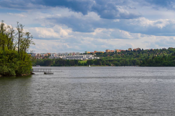 istock Czech Republic. You can see the dock Sokolske pier. 1410118656
