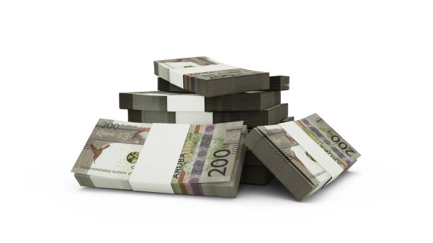 istock 3d rendering of Stack of 200 Aruban florin notes. bundles of Aruban currency notes isolated on white background 1410120797