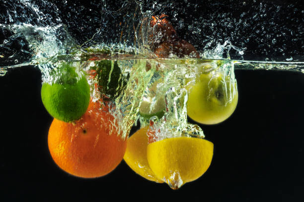istock many fruits splashes into water 1410123849