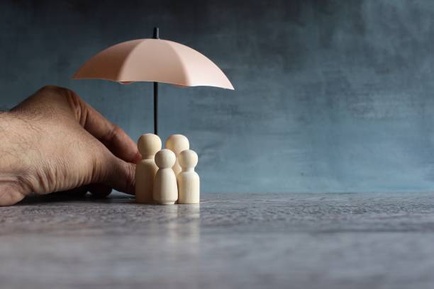 istock Family protection and insurance coverage concept. 1410126963