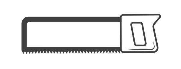 armsäge vektor schwarze farbe isoliert auf weißem hintergrund - armsaw stock-grafiken, -clipart, -cartoons und -symbole