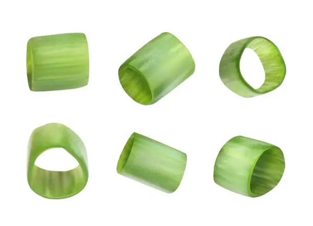 Vector illustration of Set of chopped green onions