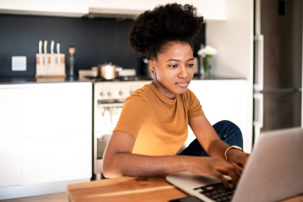 istock Businesswoman working from home 1410132694